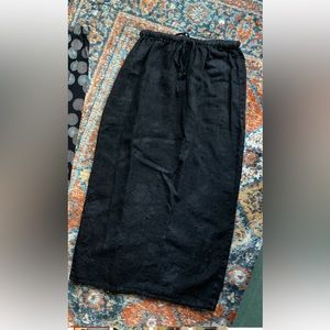 Black linen maxi skirt!